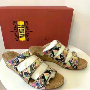 Vaneli Karen multicolored three strap sandal